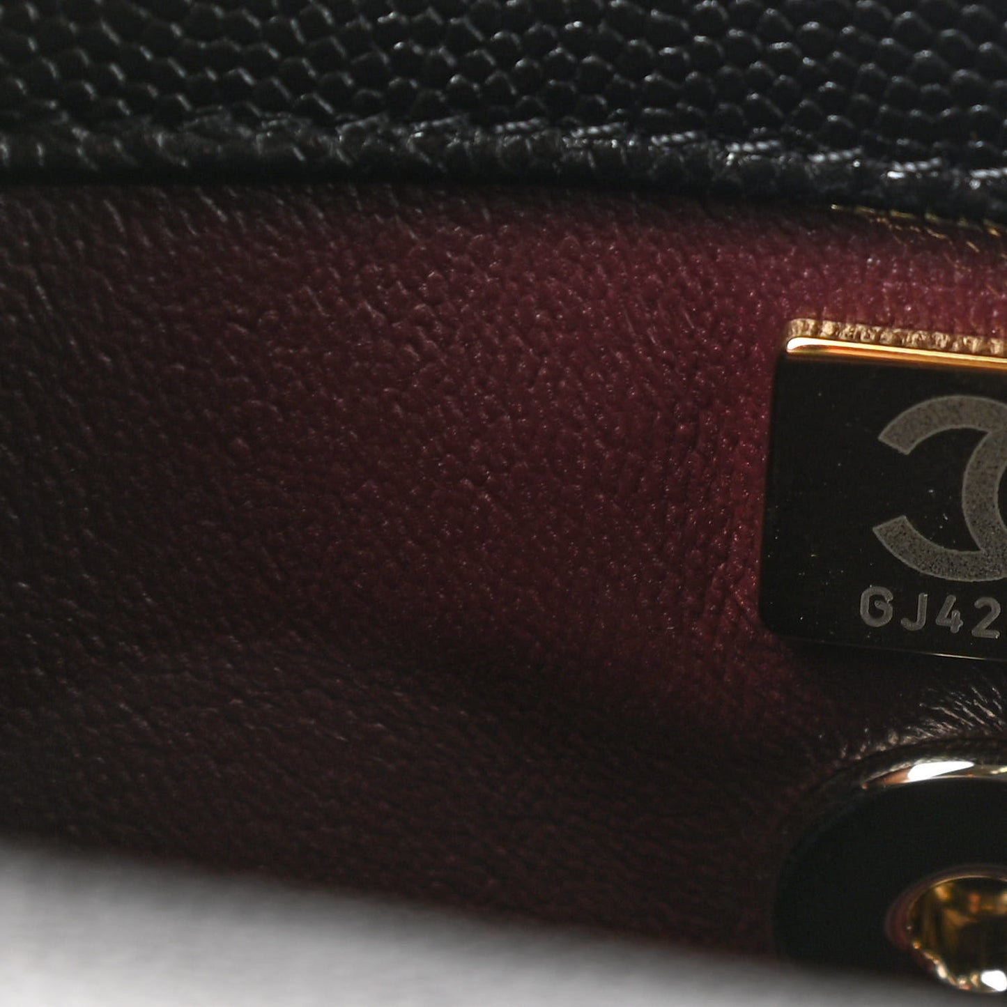 Caviar Quilted Mini Coco Handle Flap Black