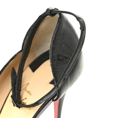 Christian Louboutin Nappa After Sun Round Chick Alta Platform Peep Toe 120 Pumps 37 Black 9 of 13