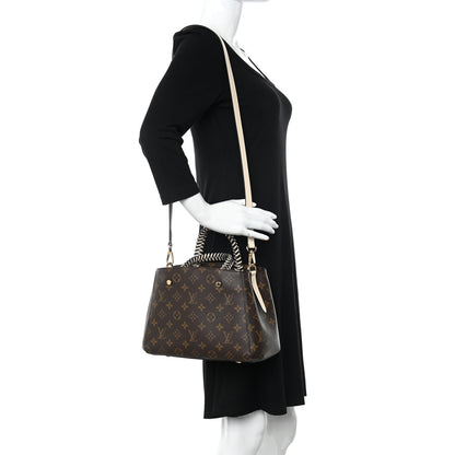 Louis Vuitton Monogram Braided Montaigne BB Creme Beige 2 of 10