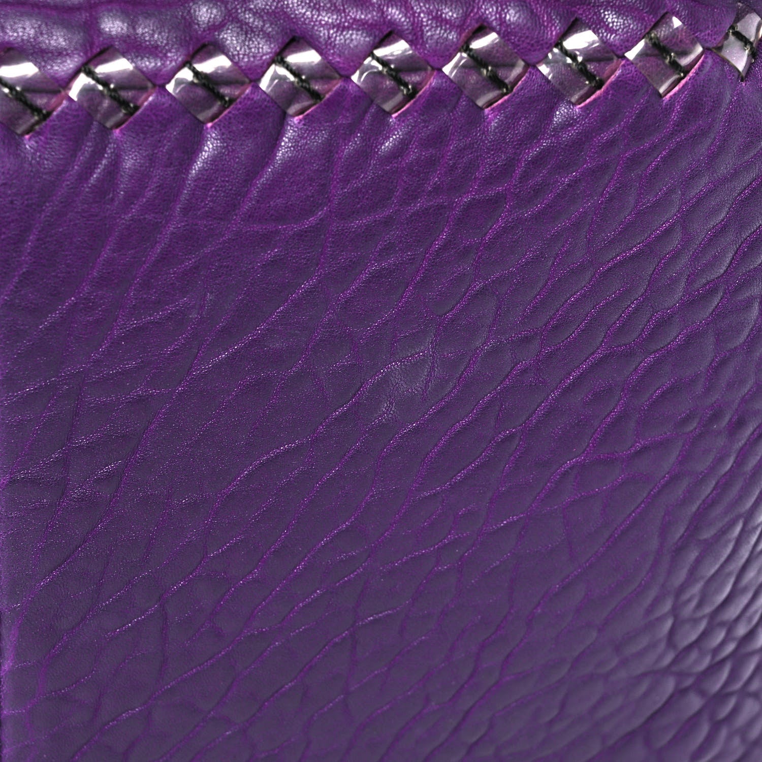 Bottega Veneta Lambskin PVC Intrecciato Tote Purple 13 of 13