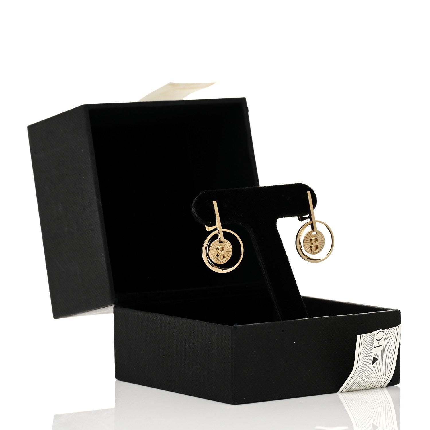 Foundrae 18K Yellow Gold Karma Medallion Earrings 5 of 5