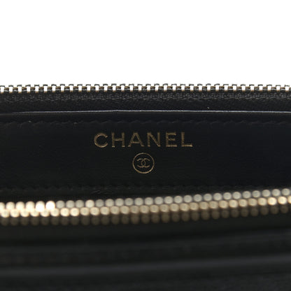 Chanel Caviar Quilted CC Filigree Clutch With Chain Black 6 of 13