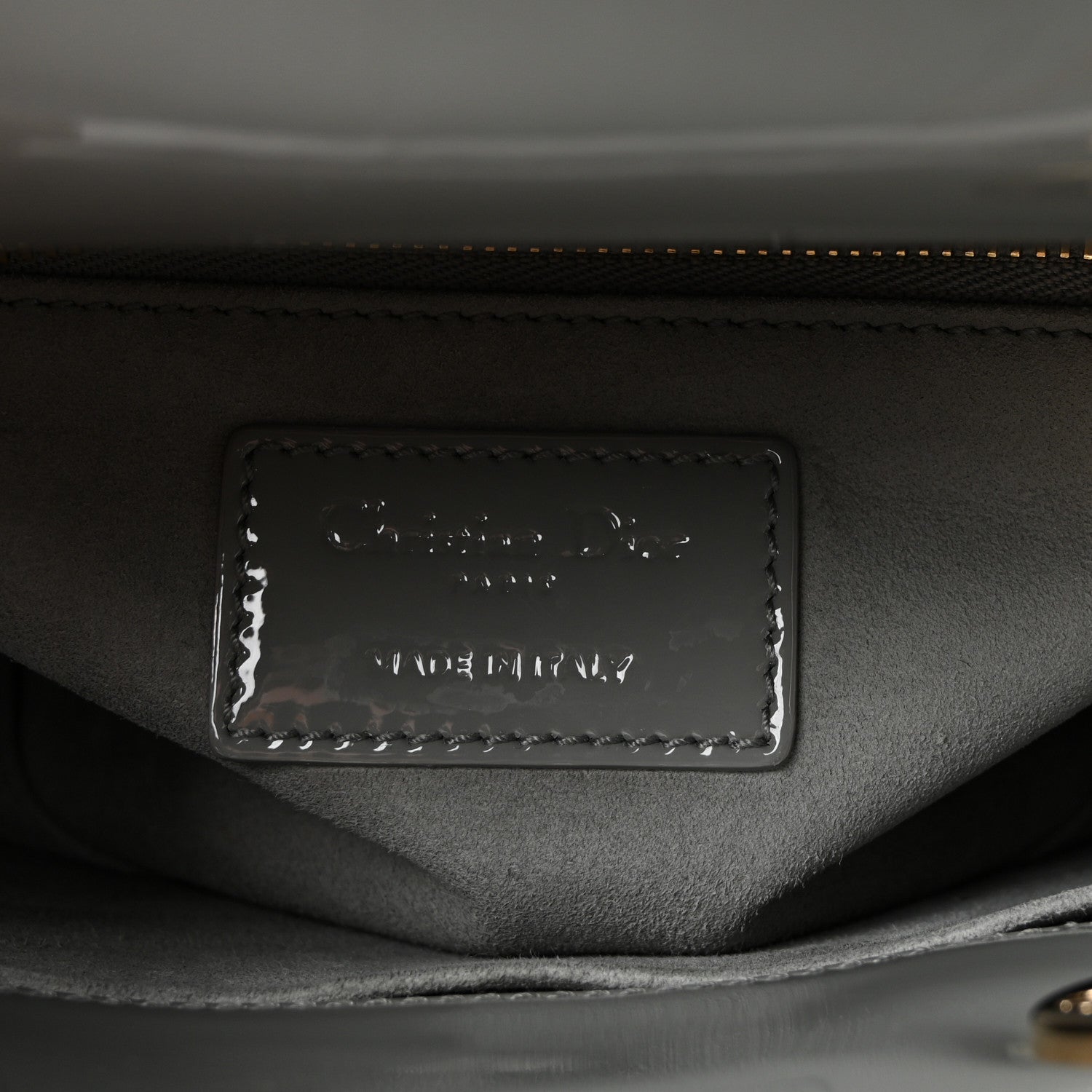 Christian Dior Patent Cannage Small Lady Dior Grey 6 of 9