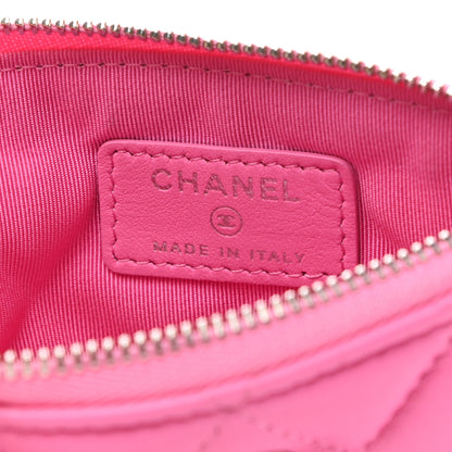 Chanel Lambskin Quilted Small Cosmetic Case Pink 6 of 8