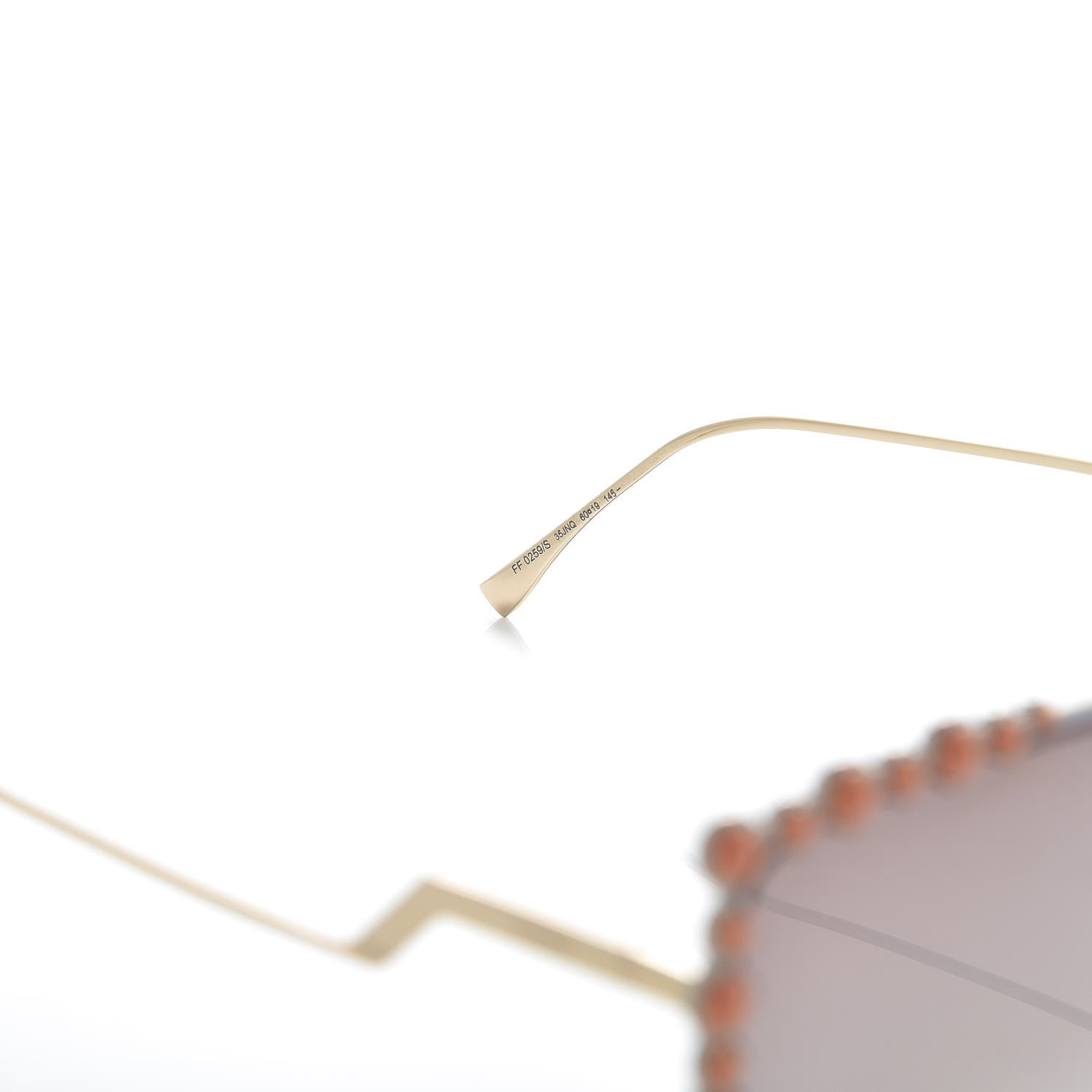 Fendi Square Dots Sunglasses FF 0259/S Gold 5 of 7