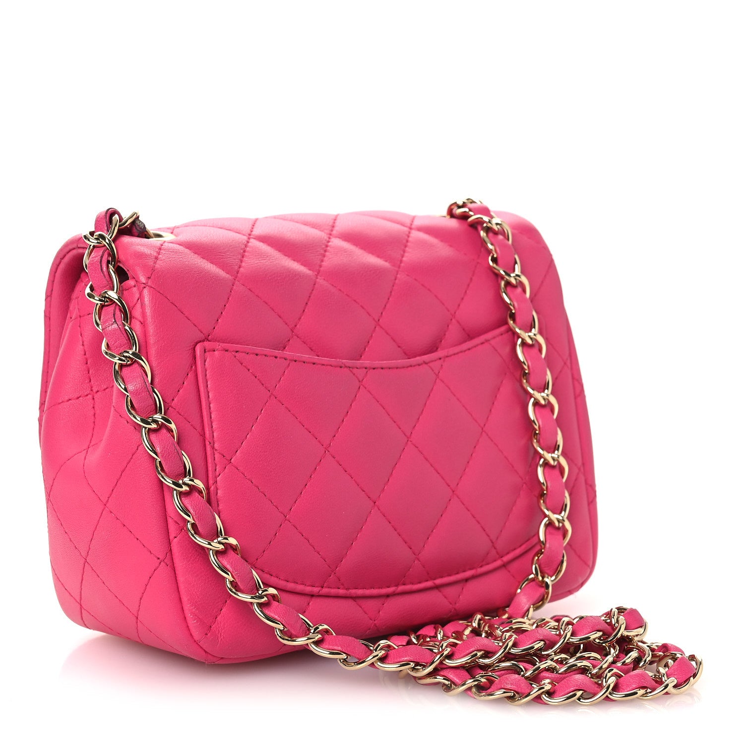 Chanel Lambskin Quilted Mini Square Flap Pink 3 of 15