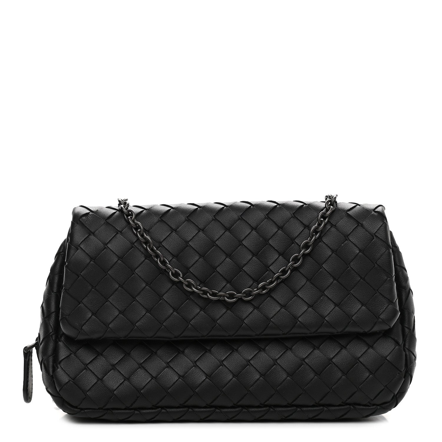 Bottega Veneta Nappa Intrecciato Mini Chain Messenger Black 1 of 8