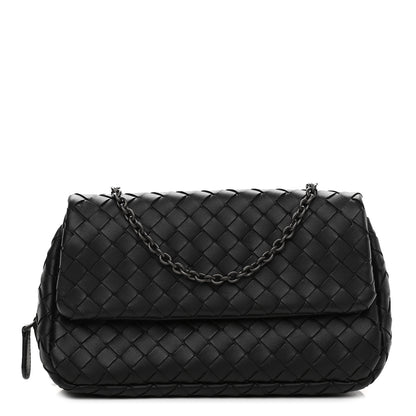 Bottega Veneta Nappa Intrecciato Mini Chain Messenger Black 1 of 8