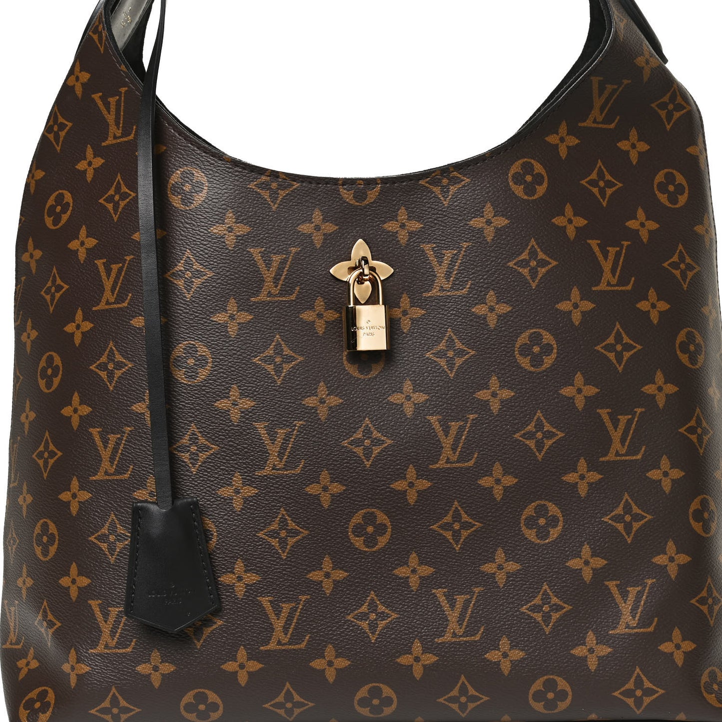 Monogram Flower Hobo Black