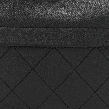 Chanel Crumpled Grained Calfskin Zip and Carry Shopping Tote Black 8 of 11