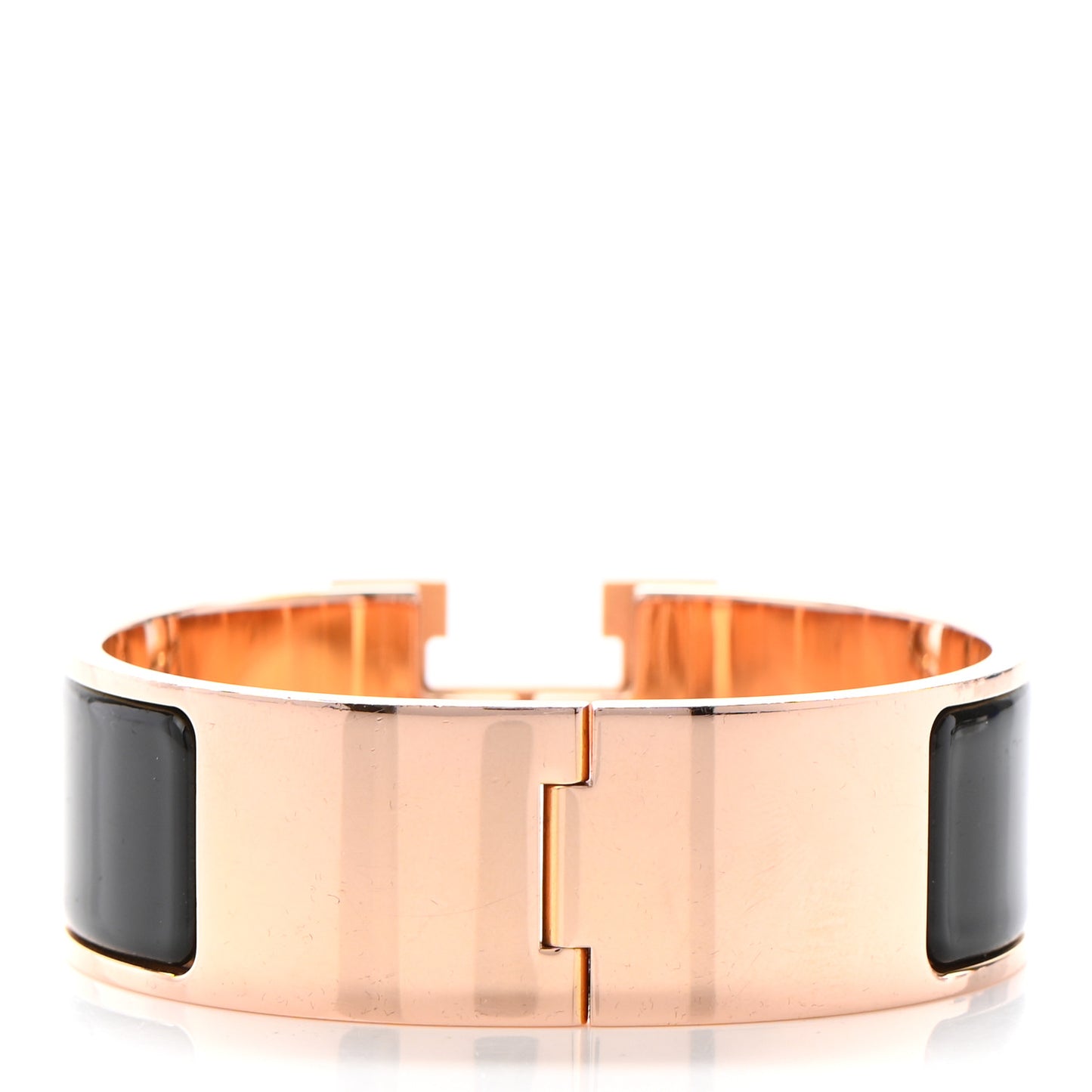 Enamel Wide Clic Clac H Bracelet PM Black