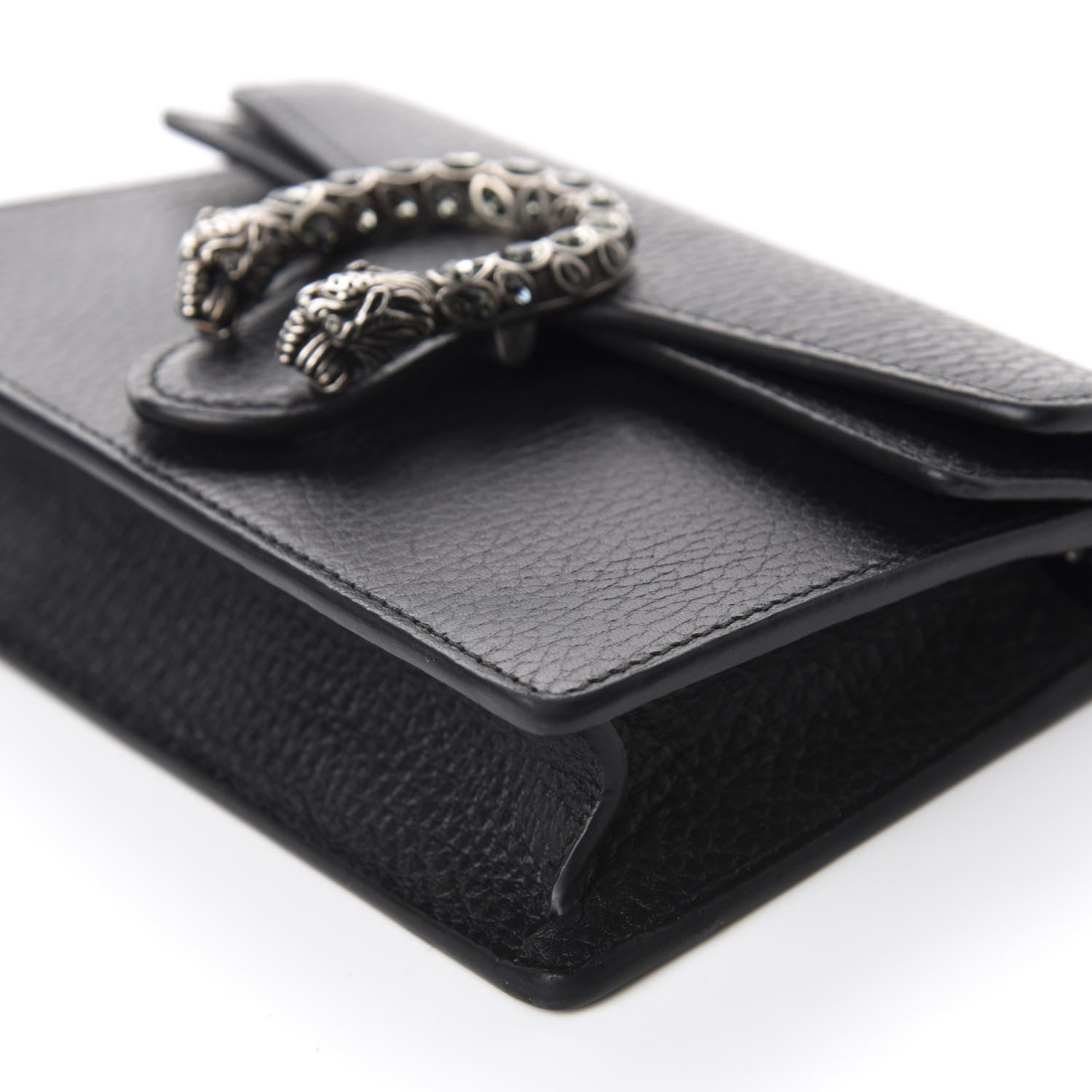 Gucci Calfskin Super Mini Dionysus Shoulder Bag Black 7 of 10