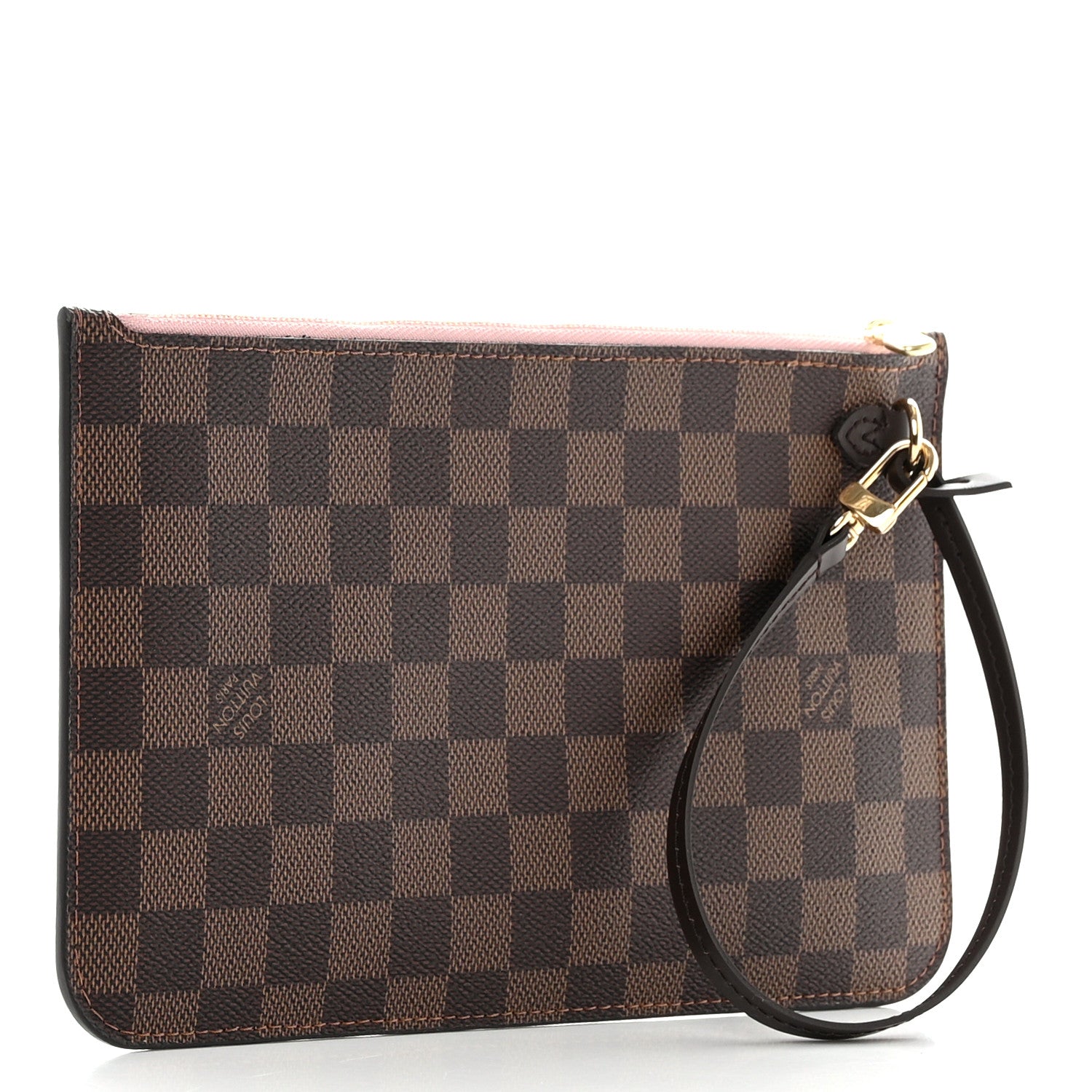 Louis Vuitton Damier Ebene Neverfull MM GM Pochette Rose Ballerine 3 of 10