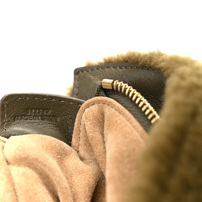 Loewe Shearling Small Puzzle Edge Bag Dark Khaki 7 of 10