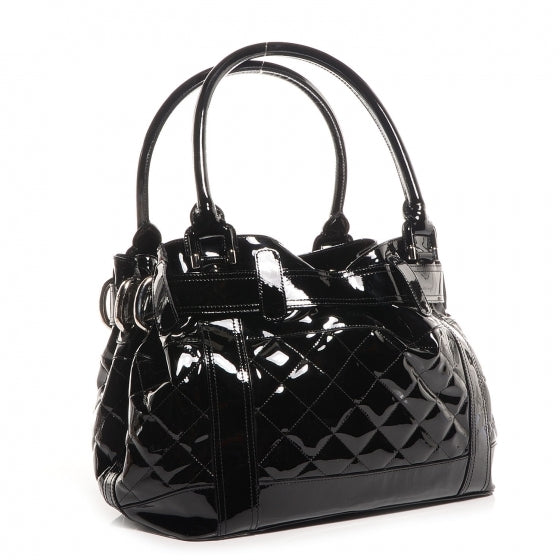 Patent Quilted Beaton Black