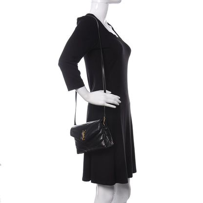 Saint Laurent Calfskin Y Quilted Monogram Toy Loulou Crossbody Bag Black 2 of 9