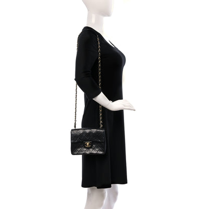 Chanel Lambskin Quilted Mini Square Flap Bag Black 2 of 12