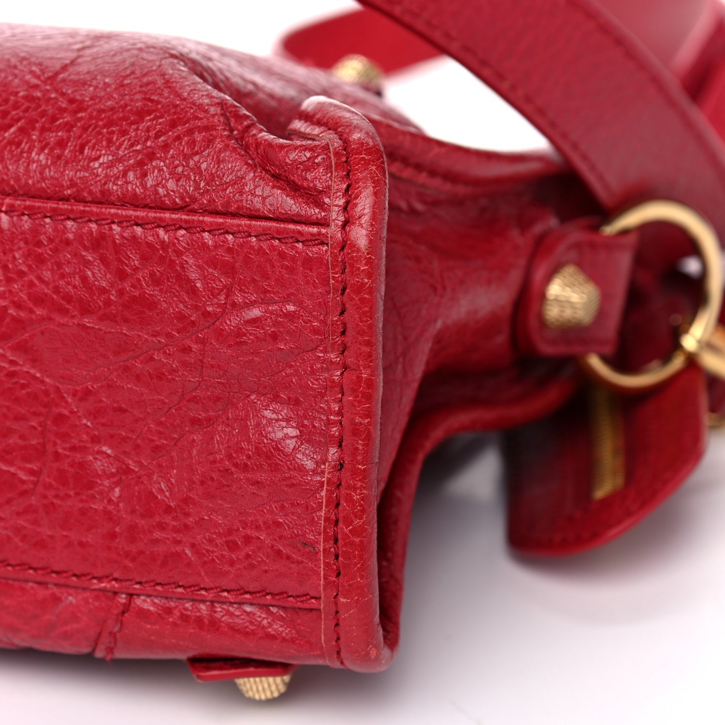 Agneau Giant 12 Gold Hardware Mini City Rouge Sapphire