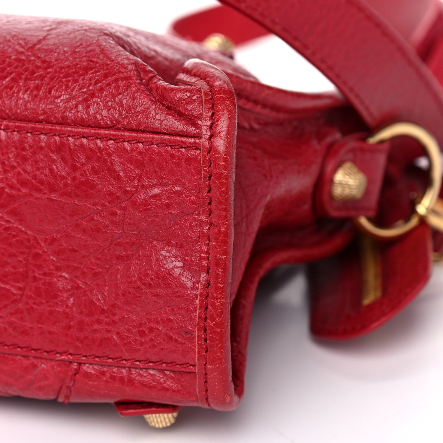 Balenciaga Agneau Giant 12 Gold Hardware Mini City Rouge Sapphire 13 of 15