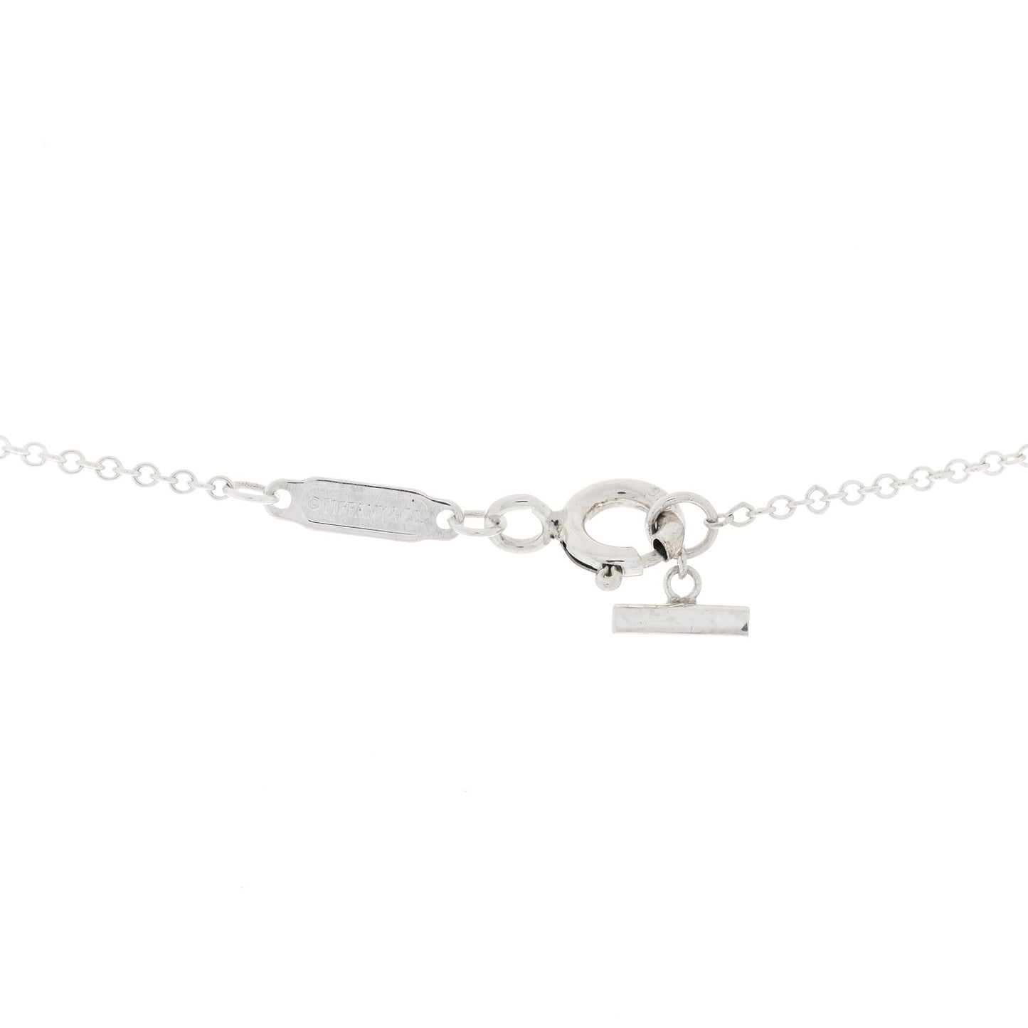 Sterling Silver Large T Smile Pendant Necklace