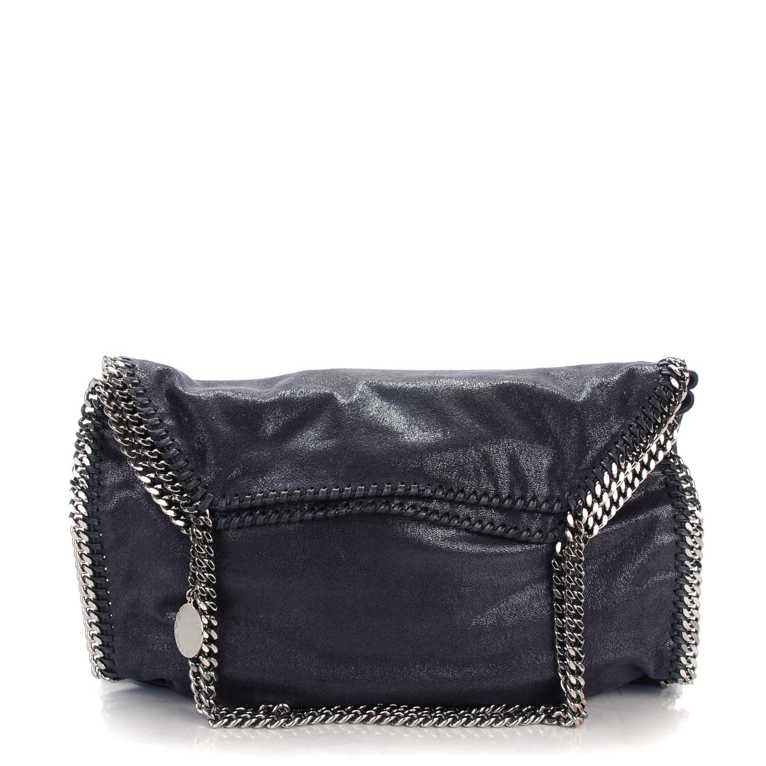Stella McCartney Shaggy Deer Big Falabella Tote Navy 1 of 12