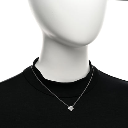 Van Cleef & Arpels 18K White Gold Diamond Pure Alhambra Pendant Necklace 2 of 4