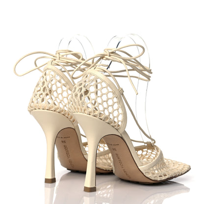 Bottega Veneta Mesh Nappa Stretch Ankle Tie Sandals 38 Toile 4 of 9