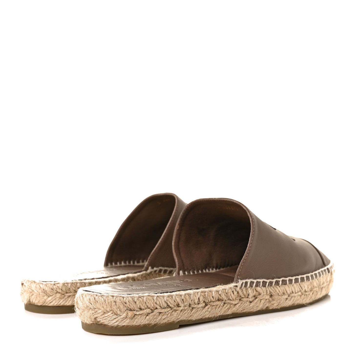 Calfskin CC Espadrille Mules 41 Dark Beige