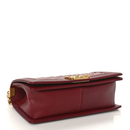 Chanel Lambskin Quilted Medium Boy Flap Dark Red 4 of 9