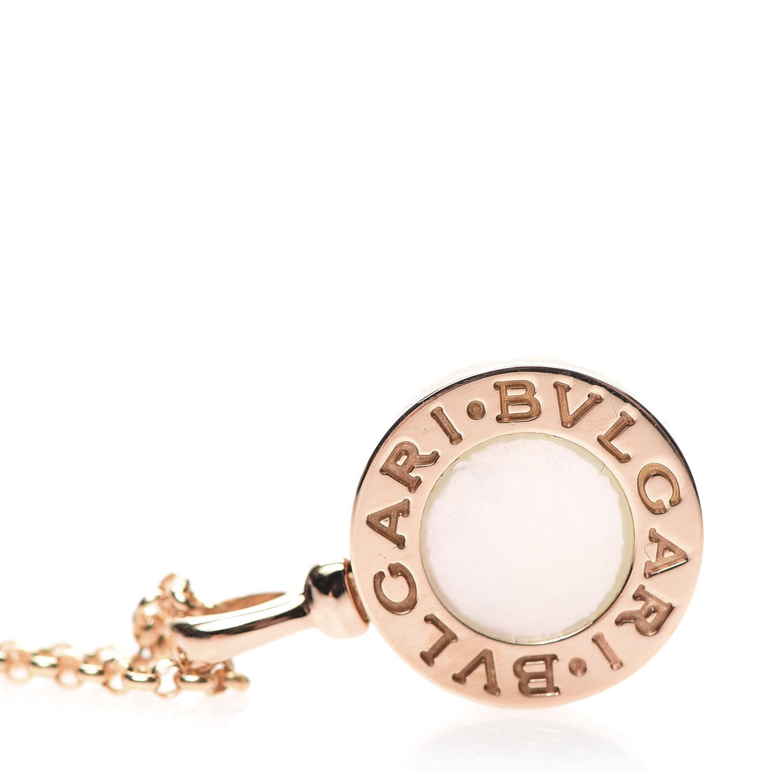 Bulgari 18K Rose Gold Mother of Pearl BVLGARI BVLGARI Pendant Necklace 4 of 7