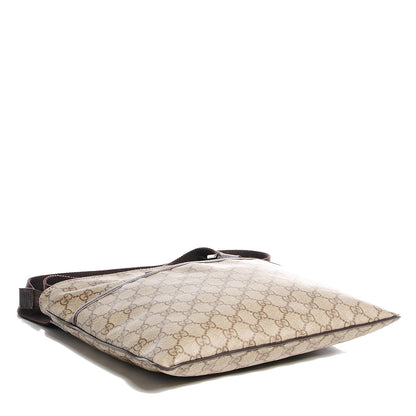 Gucci GG Plus Monogram Medium Flat Messenger Bag Dark Brown 4 of 7