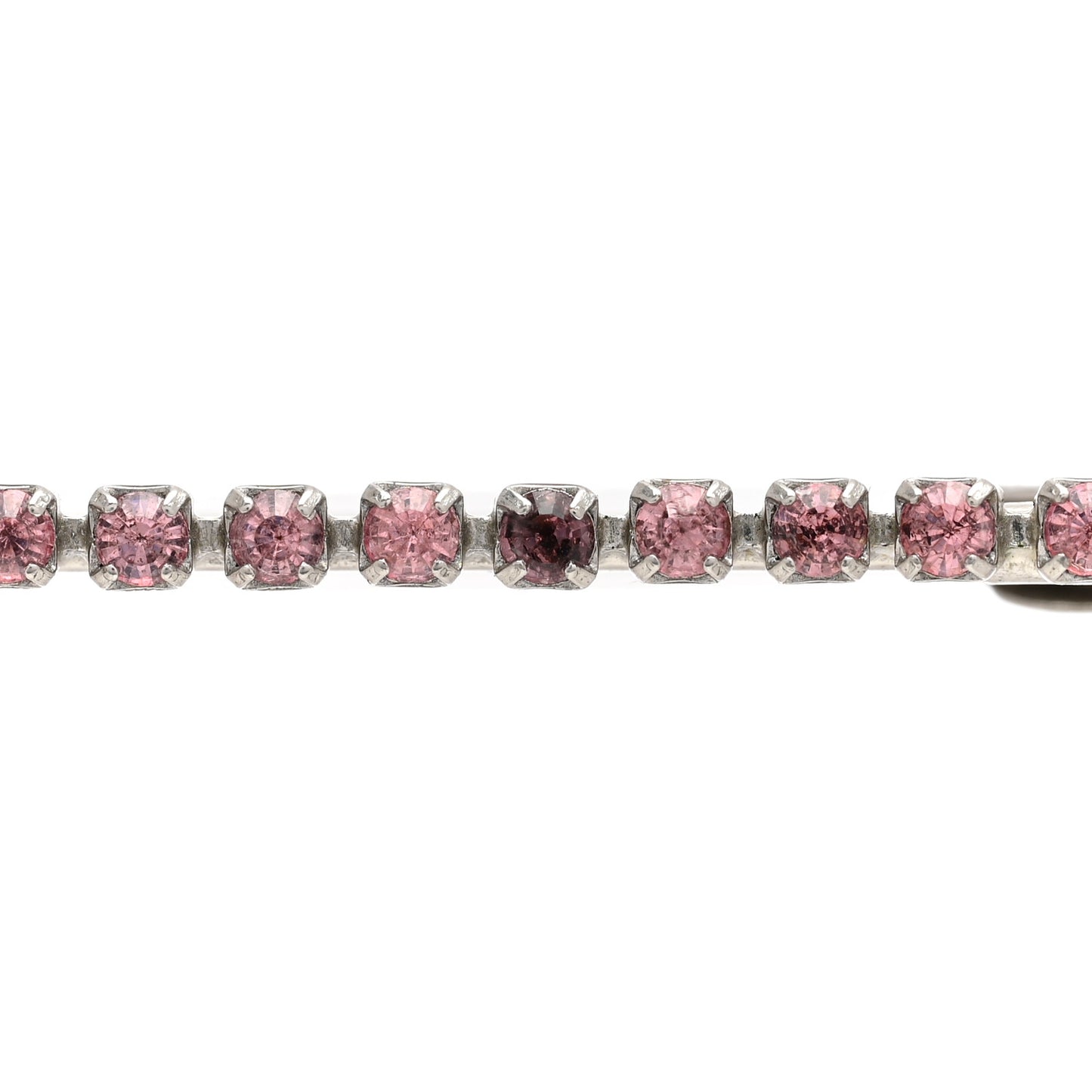 Crystal CC Safety Pin Brooch Gold Pink