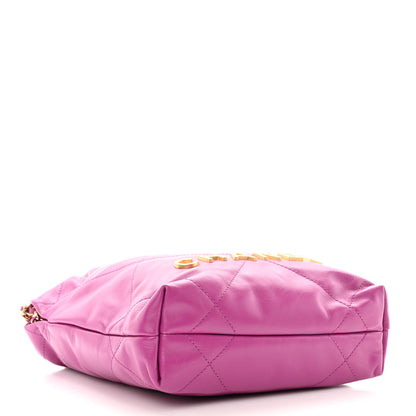 Chanel Shiny Calfskin Quilted Mini Chanel 22 Purple 4 of 10