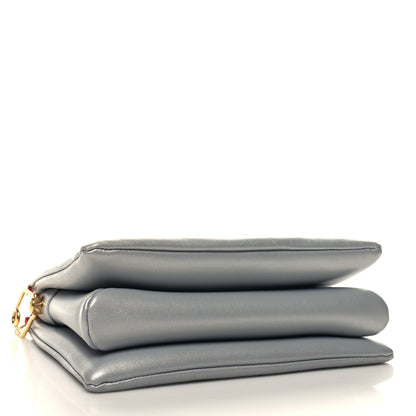 Louis Vuitton Lambskin Embossed Monogram Coussin PM Silver 4 of 11