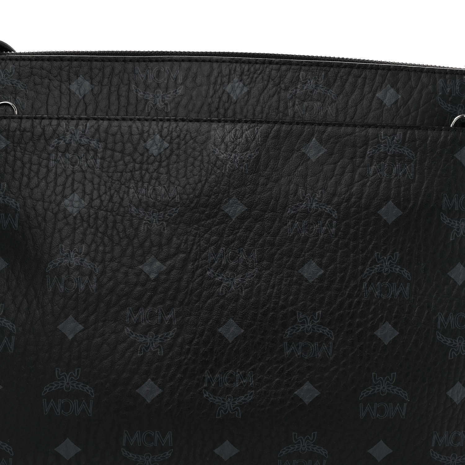 MCM Visetos Medium Crossbody Pouch Black 7 of 9