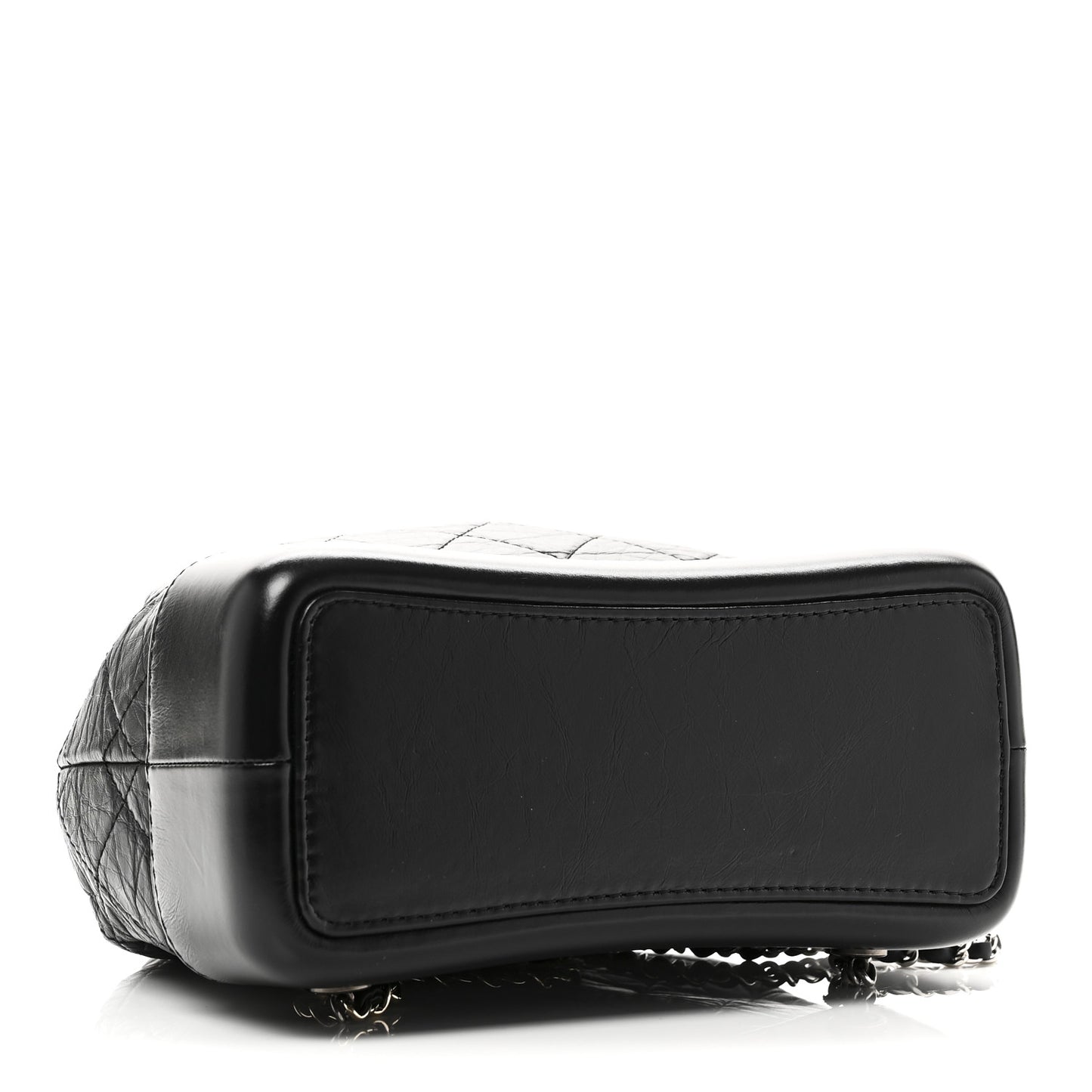 Aged Calfskin Quilted Small Gabrielle Backpack Black