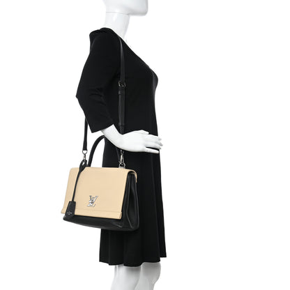 Louis Vuitton Soft Calfskin Lockme II Top Handle Vanille Black 2 of 13