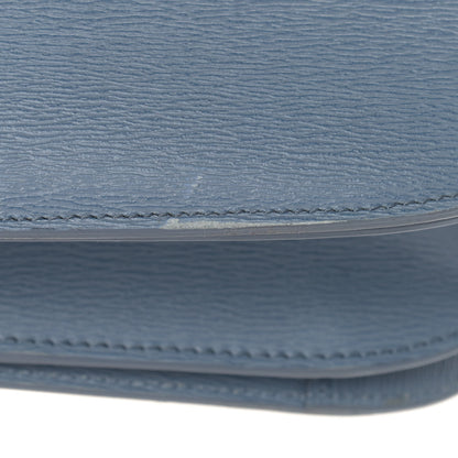 Celine Liege Calfskin Medium Classic Box Flap Bag Slate Blue 9 of 10