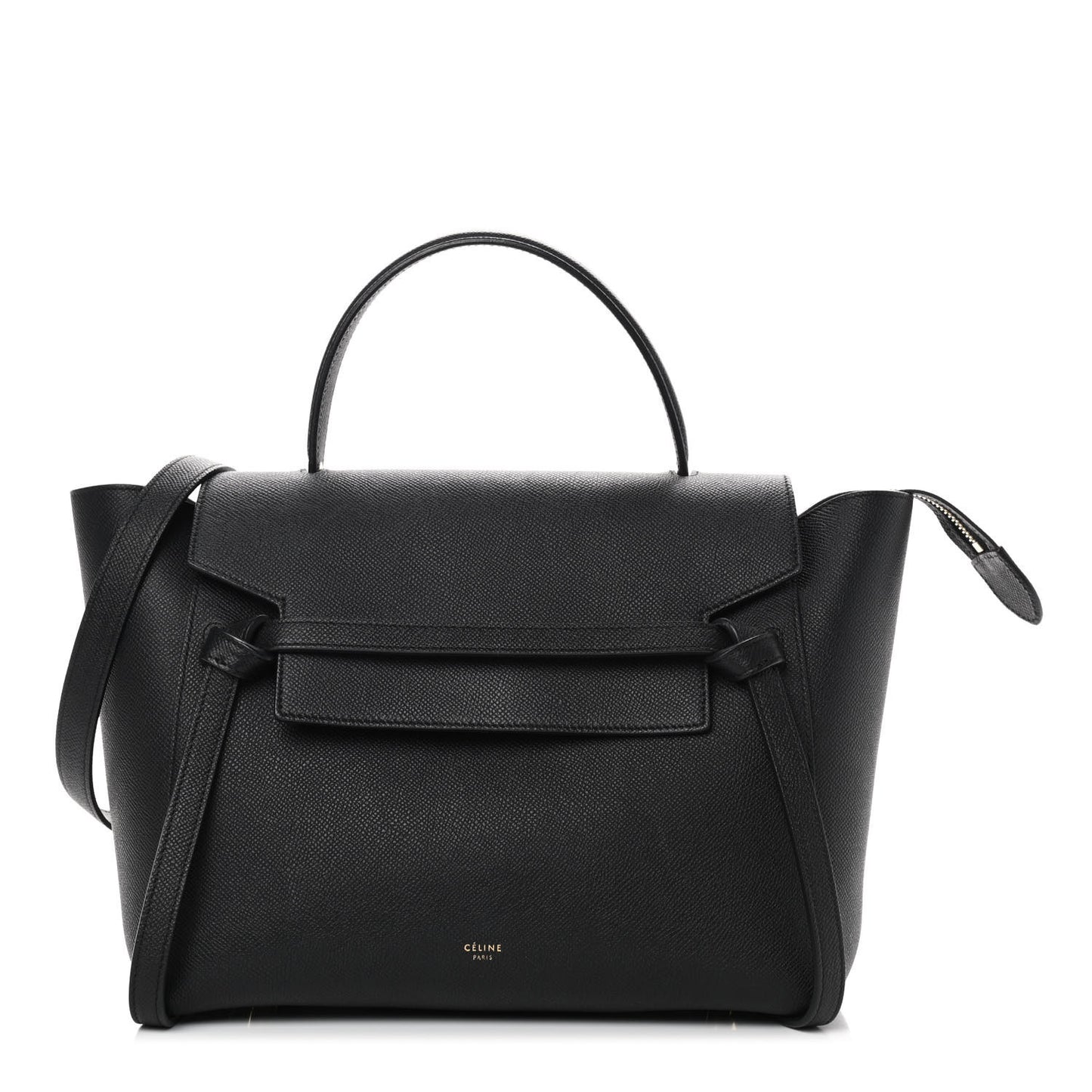 Grained Calfskin Mini Belt Bag Black