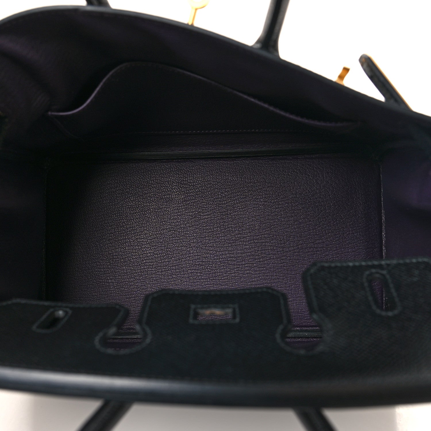 Hermes Epsom Horseshoe Birkin 25 Black Raisin 5 of 14