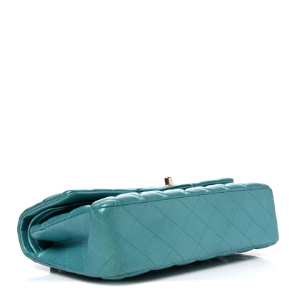 Chanel Iridescent Caviar Quilted Medium Double Flap Green 4 of 10