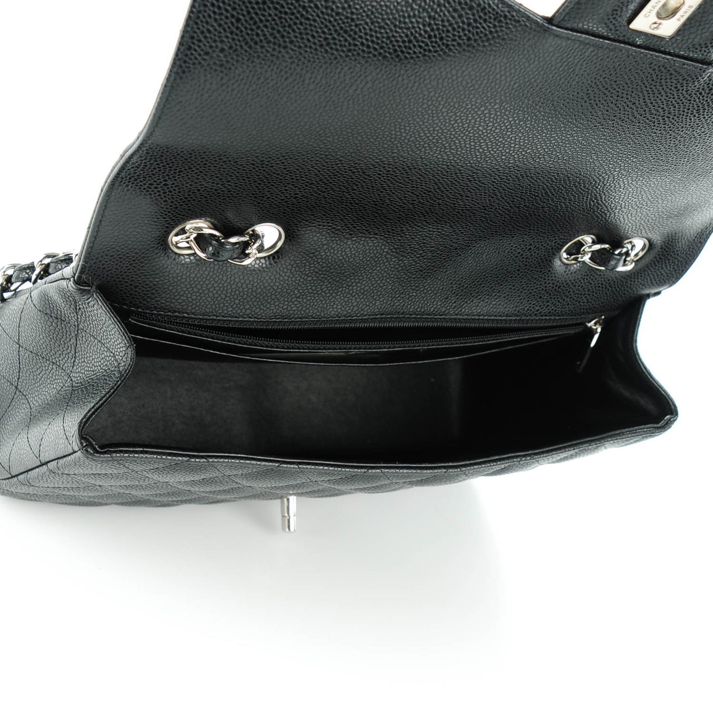 Caviar Quilted Jumbo Single Flap Black