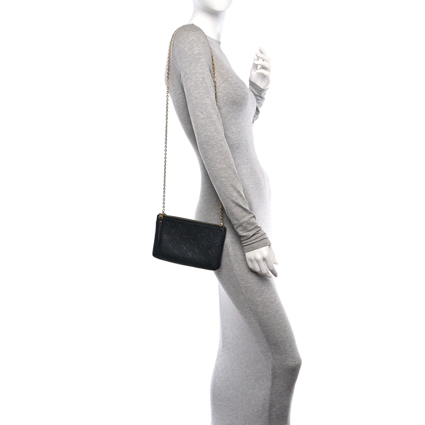 Empreinte Double Zip Pochette Black