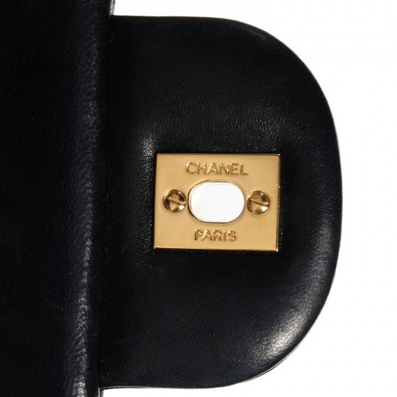 Chanel Lambskin Quilted Jumbo Single Flap Black 6 of 8