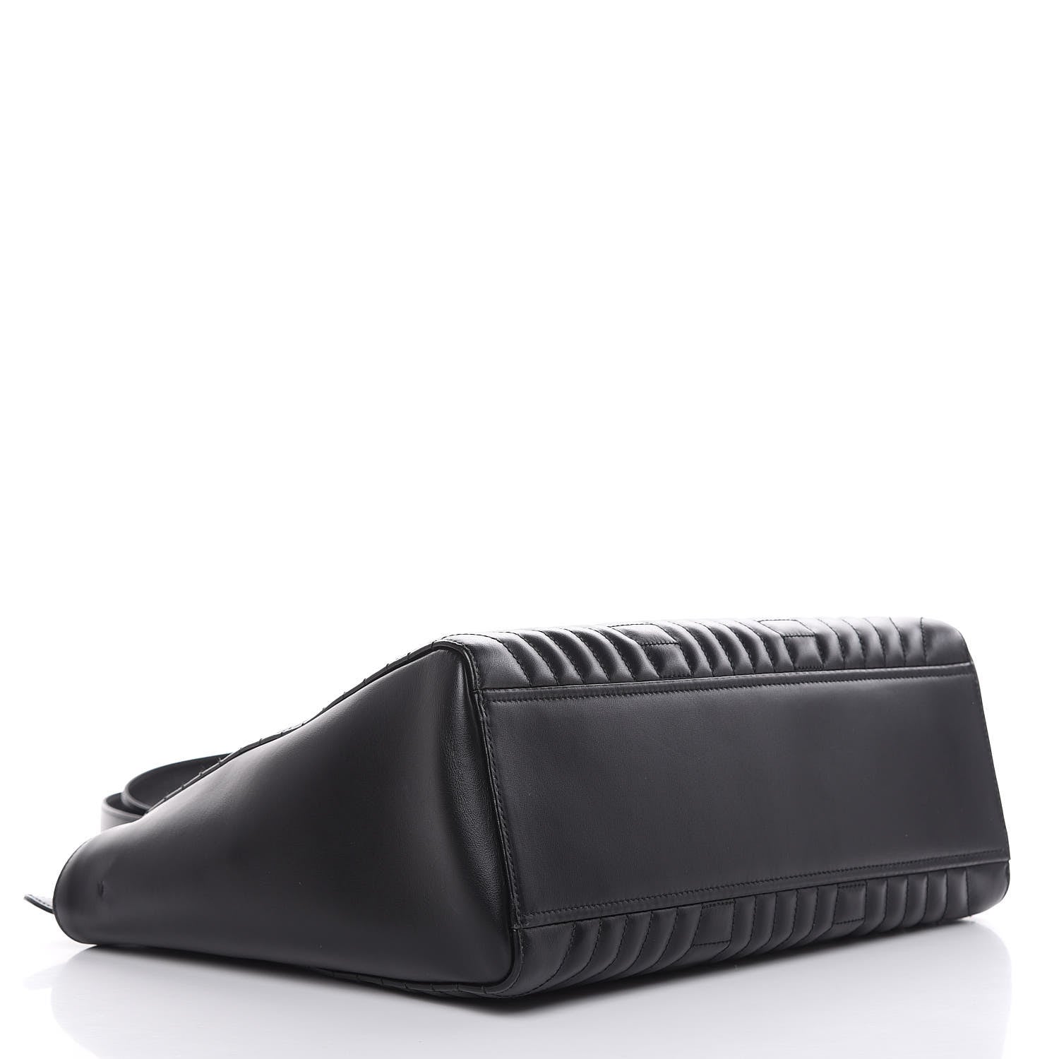 Prada Soft Calfskin Impunture Diagramme Tote Black 4 of 11