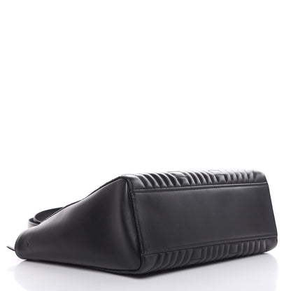 Prada Soft Calfskin Impunture Diagramme Tote Black 4 of 11