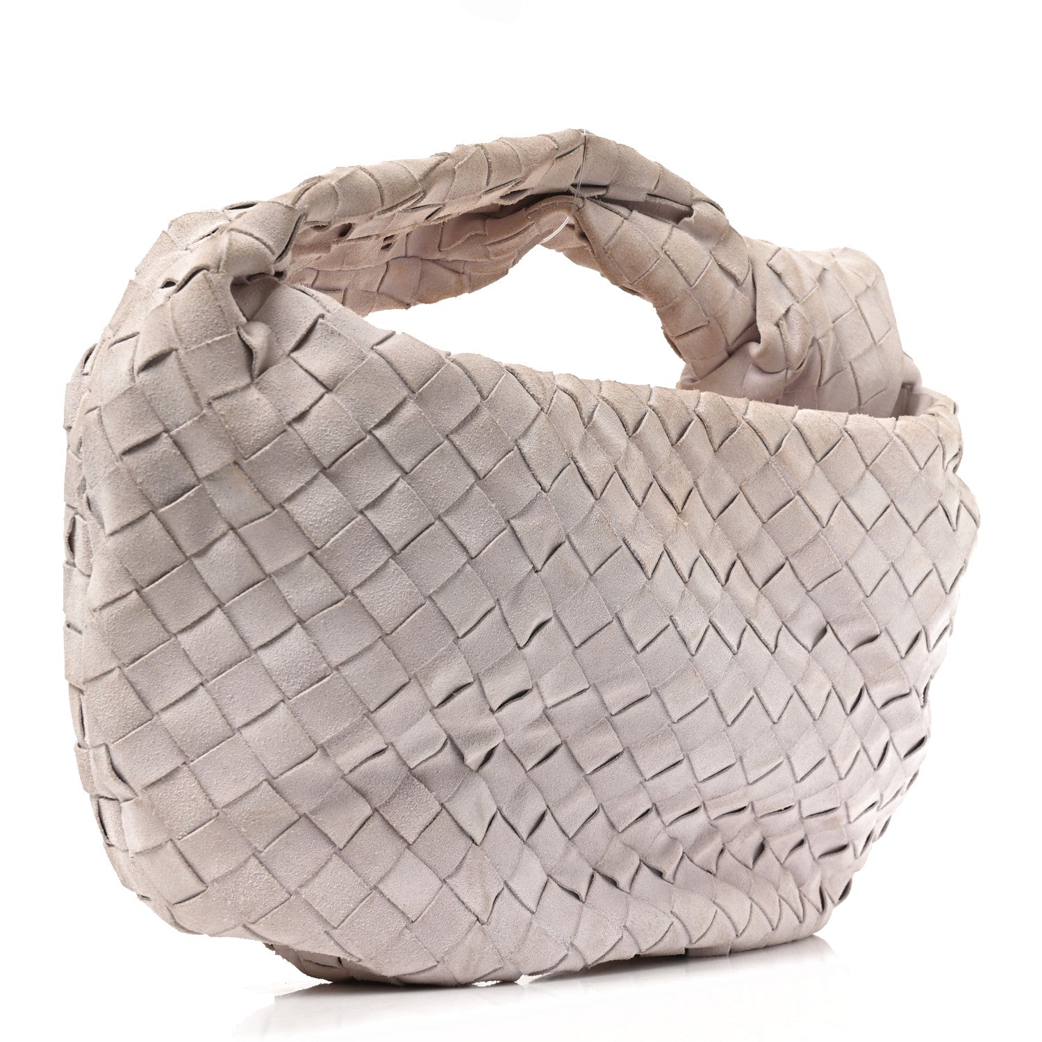 Bottega Veneta Suede Calfskin Intrecciato Teen Jodie Hobo Mirth Washed 3 of 11