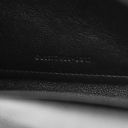 Saint Laurent Grain De Poudre Matelasse Chevron Monogram Chain Wallet Black 7 of 13
