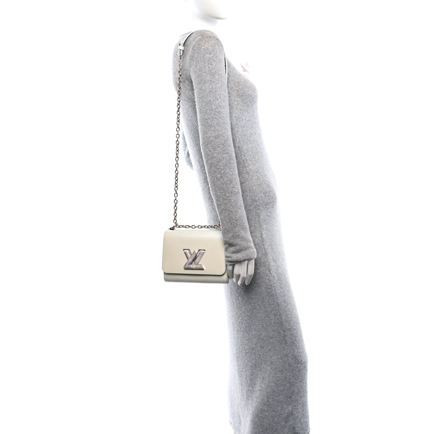 Louis Vuitton Epi Milky Way Twist Braided Chain Shoulder Bag Icy Blue 3 of 10