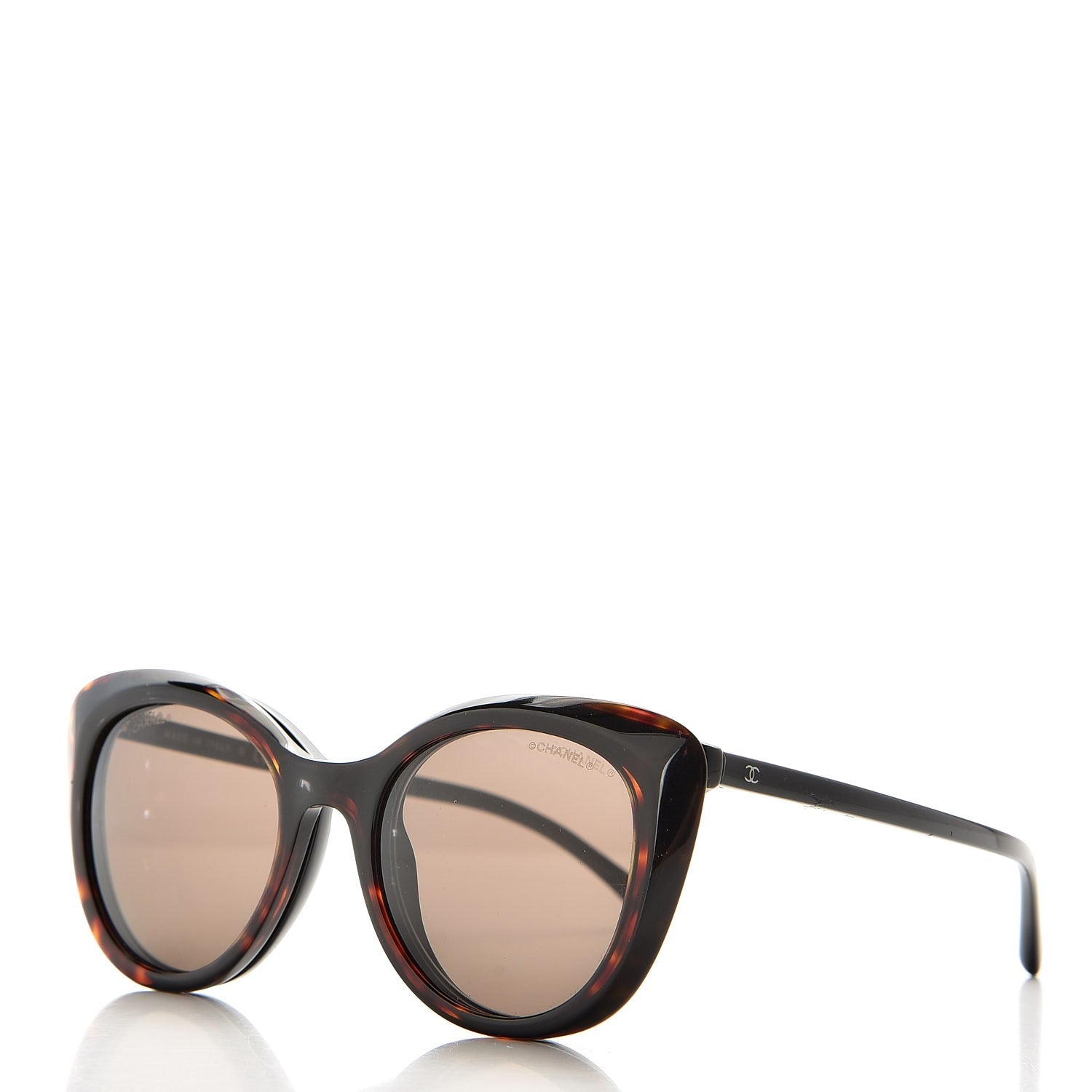 Chanel Clip On Sunglasses 5390 Black Tortoise 2 of 14